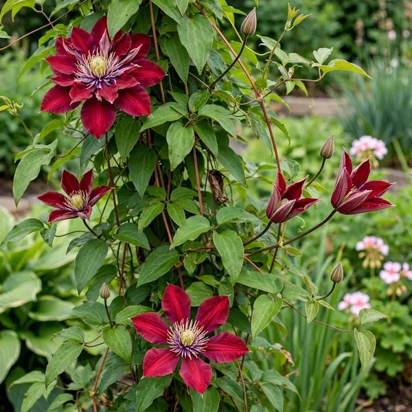 Clematis x jackmanii 'Charmaine'