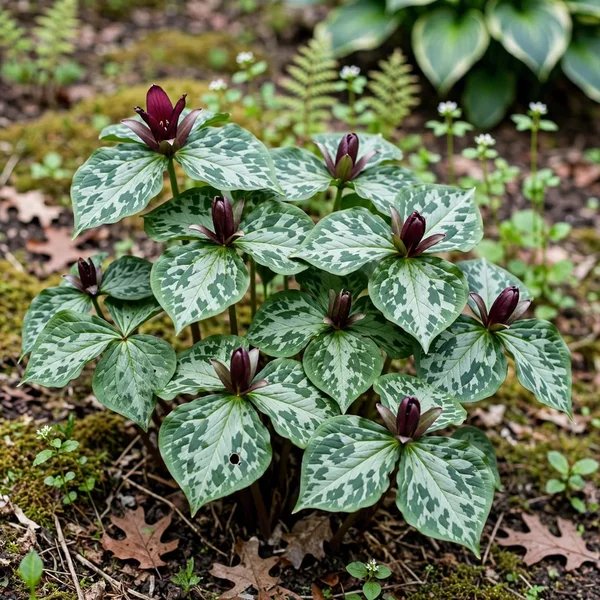 Trillium x viride 'Jefferson Silver'