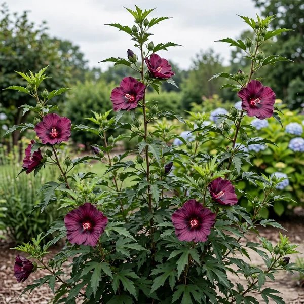 Hibiscus syriacus 'Blackberry Merlot'