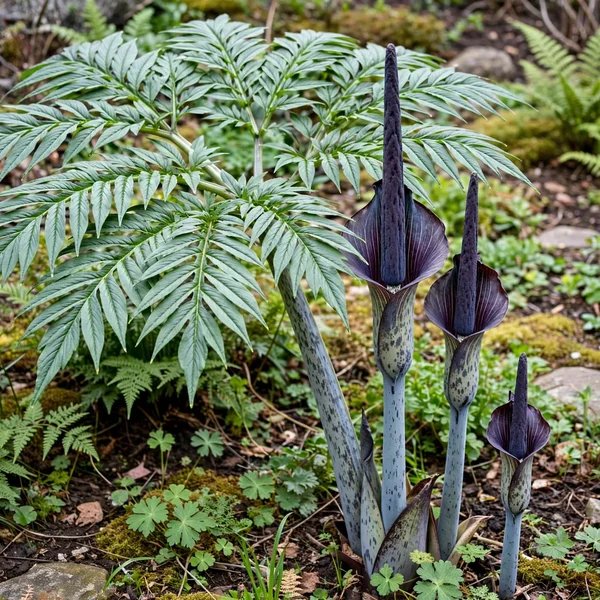 Amorphophallus albispathus 'Blue Form'