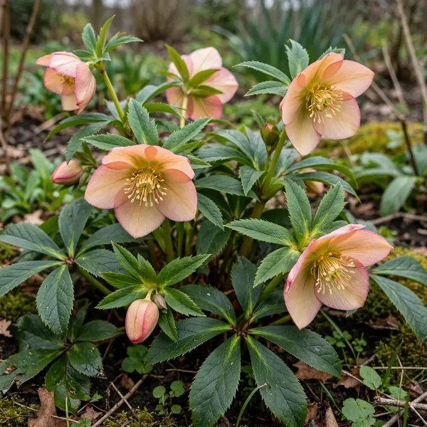 Helleborus x hybrida 'Apricot Blush'
