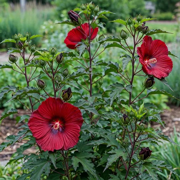 Hibiscus rosa-sinensis 'Vintage Wine'
