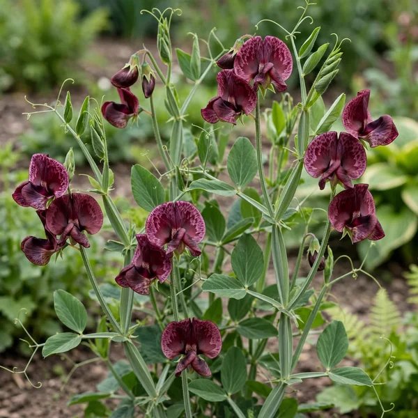 Lathyrus odoratus 'Streamers Chocolate'