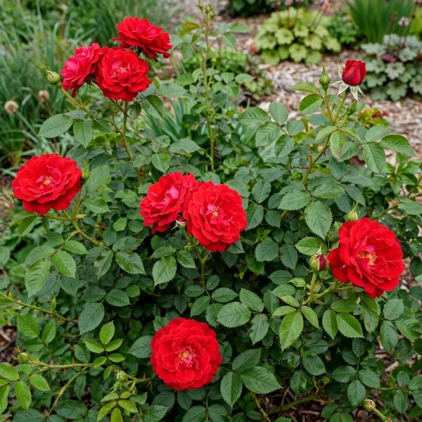 Rosa x hybrida 'Double Red'
