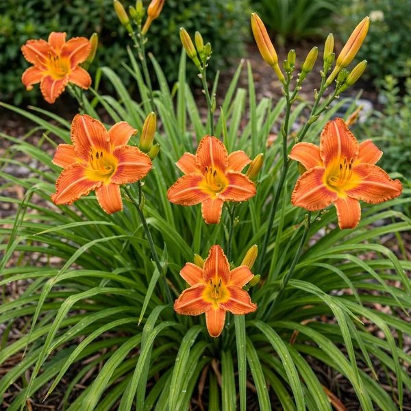 Hemerocallis x hybrida 'Bright Sunset'