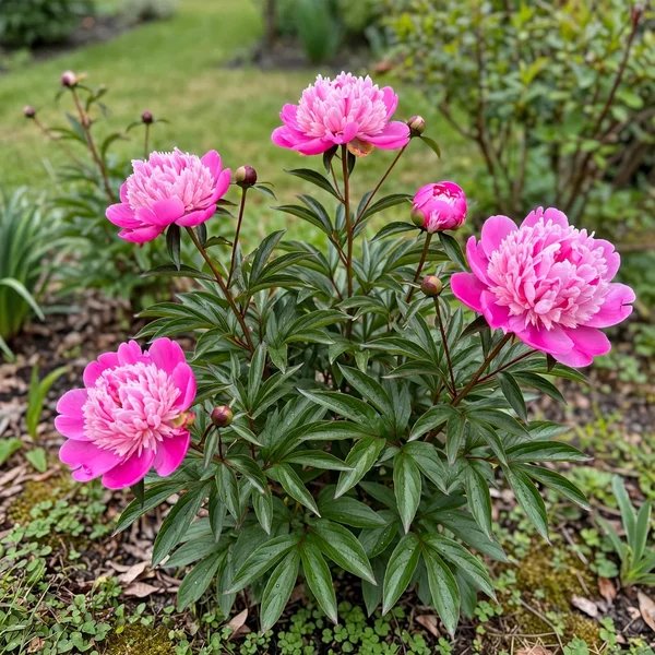 Paeonia lactiflora 'Madame Emile Debatene'