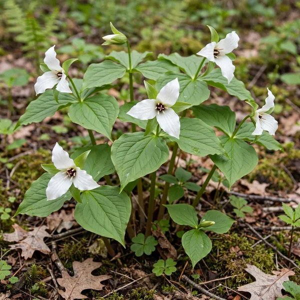 Trillium x hybrida 'White w/ Dark Eye'