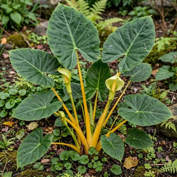 Alocasia cucullata 'Yellow Tail'