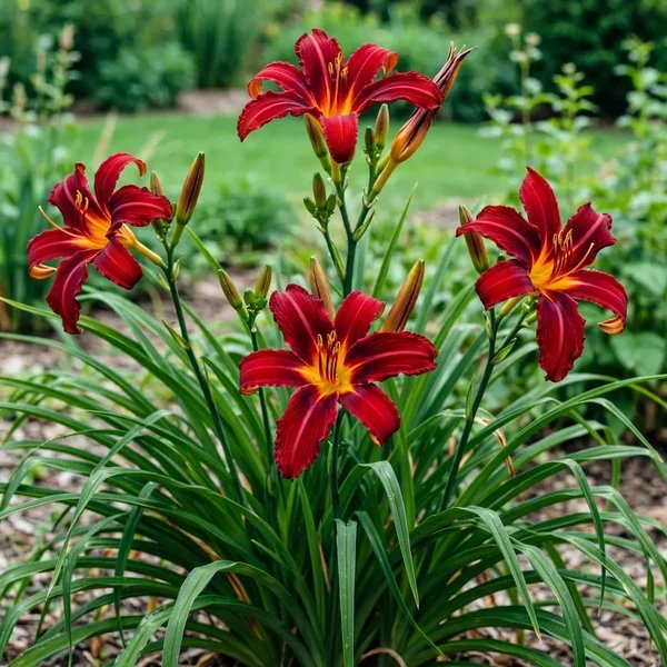Hemerocallis x hybrida 'Crimson Pirate'