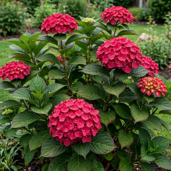 Hydrangea macrophylla 'Cherry-Go-Round'
