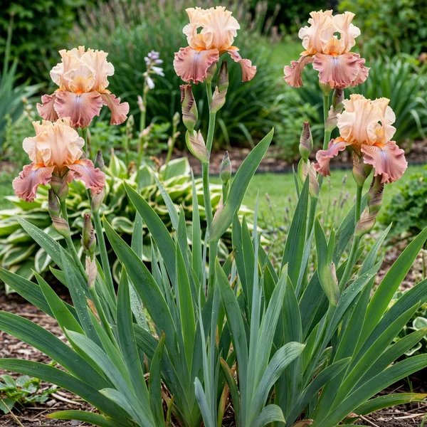 Iris x germanica 'Champagne Strawberries'