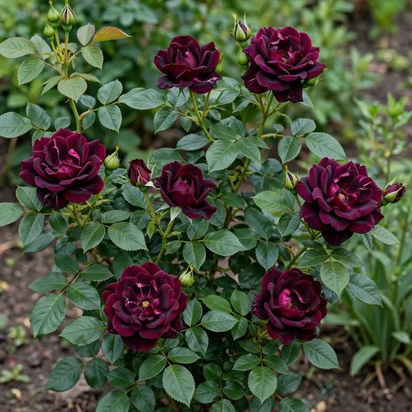 Rosa x hybrida 'Burgundy Iceberg'