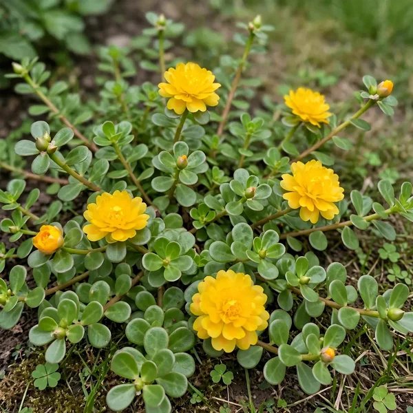 Portulaca oleracea 'ColorBlast Double Yellow'