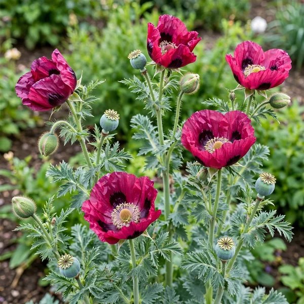 Papaver x hybrida 'Raspberry Breadseed'